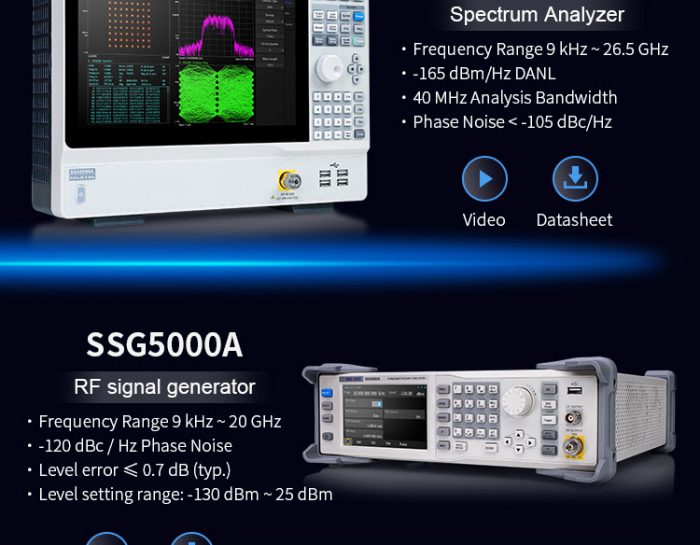 Siglent SSA5000A Spectrum Analyzer & SSG5000A RF Signal Generator